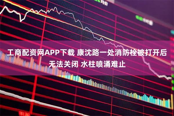 工商配资网APP下载 康沈路一处消防栓被打开后无法关闭 水柱喷涌难止